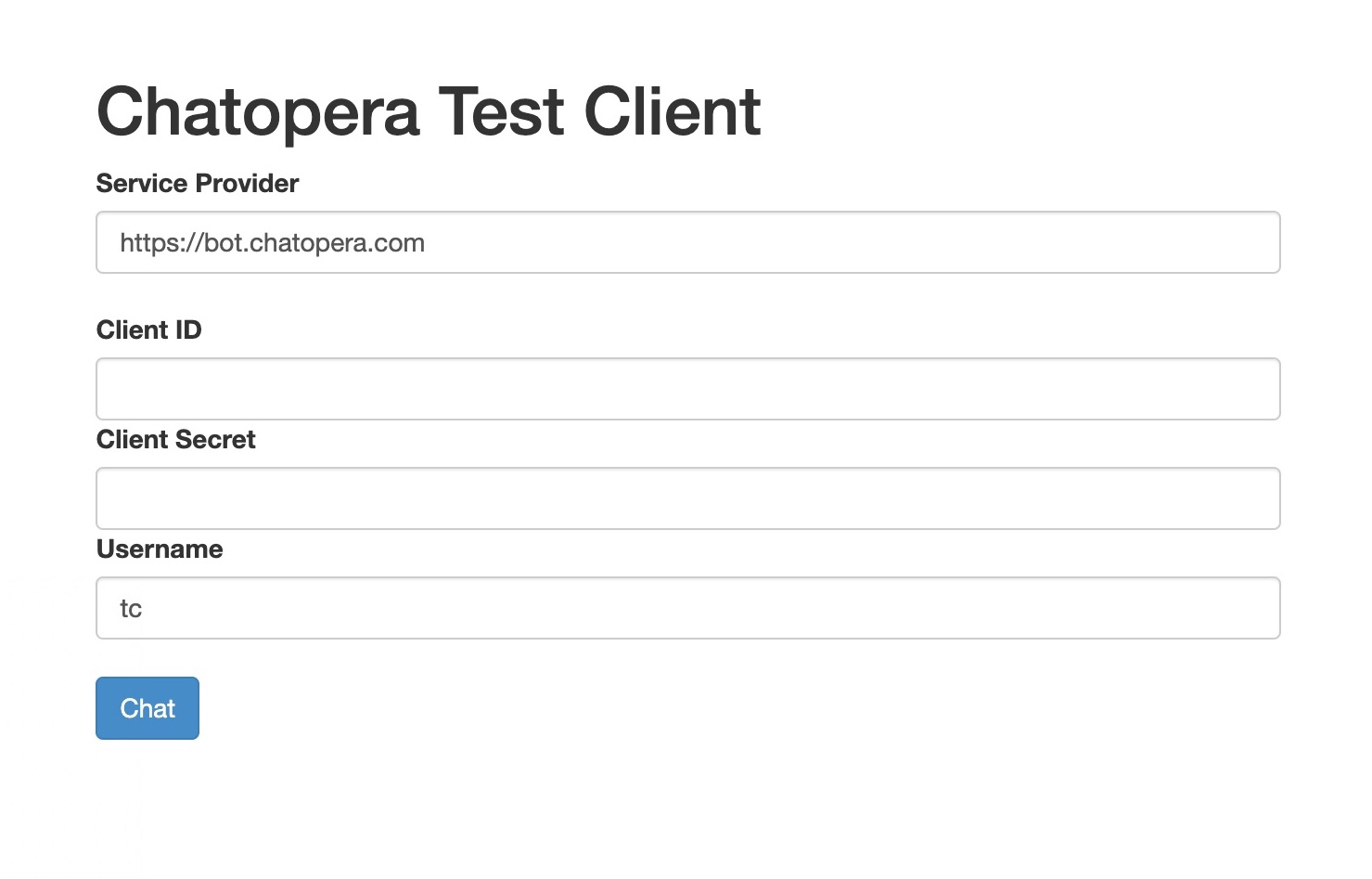 Chatopera Test Client